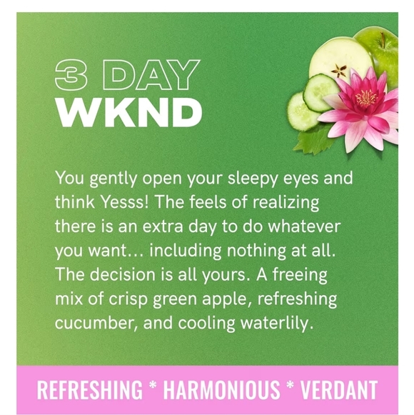 Yankee Candle Green 3 Day WKND Candle - Picture 2 of 11